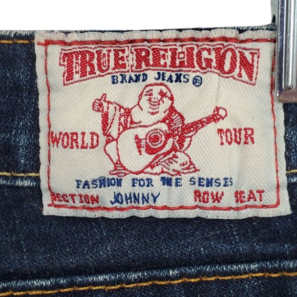 True Religion Women 28 Jeans Dark Low Rise Skinny Stretch Denim Classic Logo - Picture 4 of 13